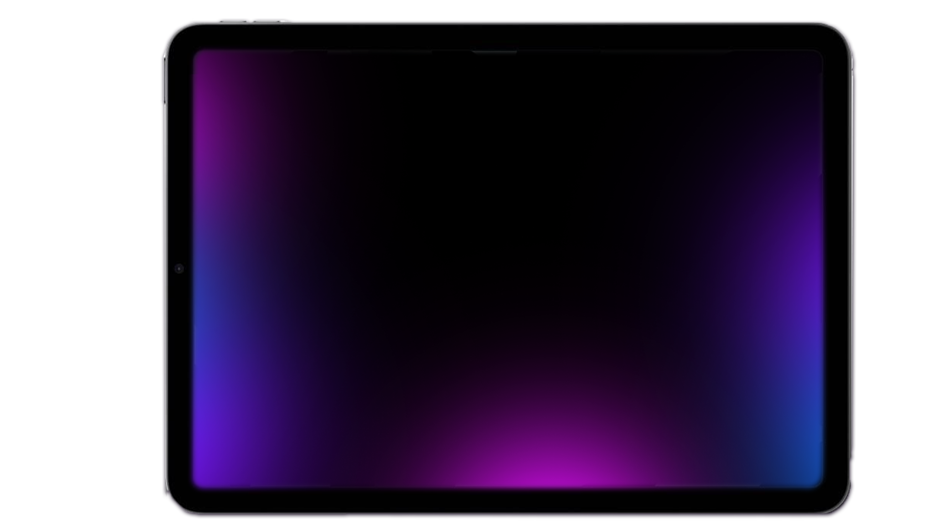 Tablet horizontal con pantalla degradada